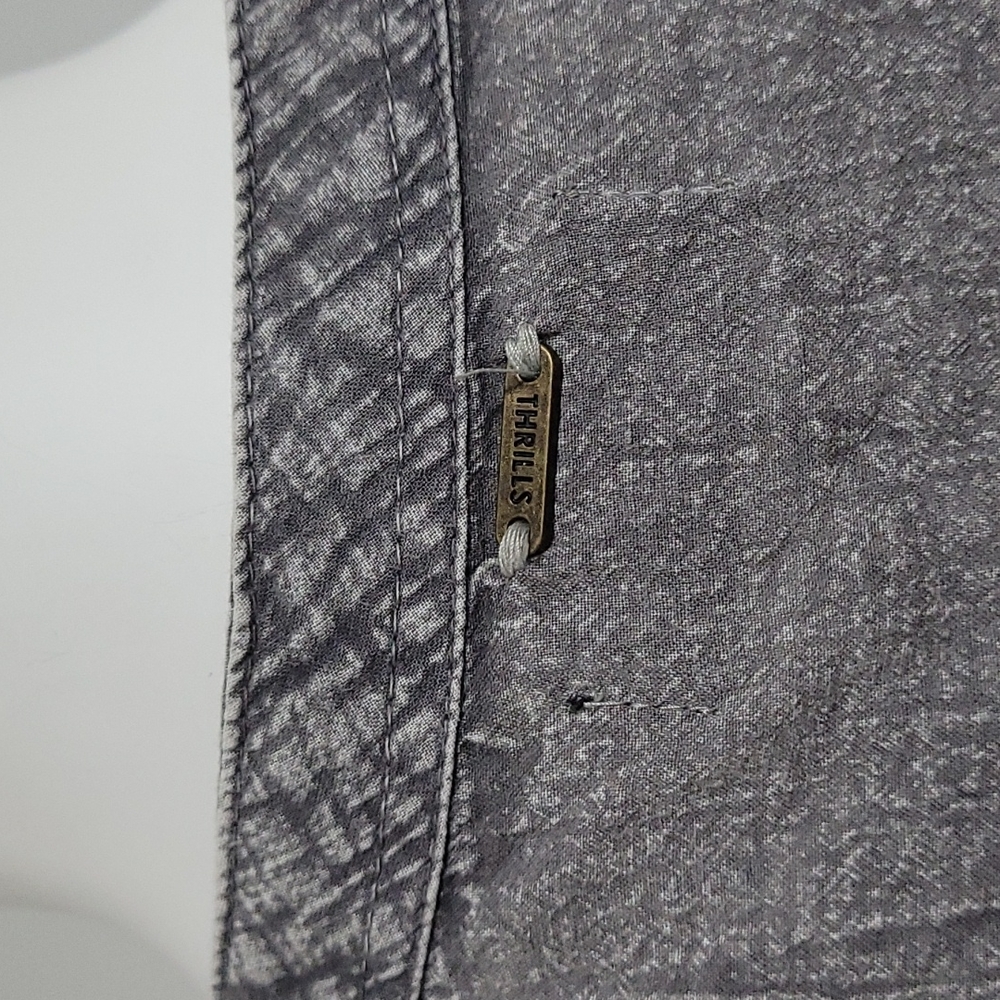 Thrills size 12 cotton faded grey dress with freyed hemline - Picture 7 of 11